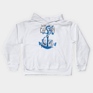 Work like a captain Kids Hoodie